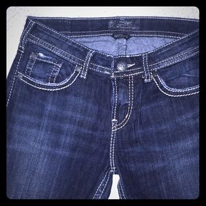 3/$10 Silver Natsuki Boot Cut Jeans Dark Wash
